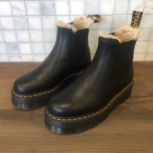 New Dr Martens faux fur platform Chelsea boot 2976